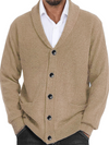 Männer strickcardigan mit schalkragen - lässige strickmode für den alltag