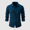 Männers klassische button-up hemd - vielseitige arbeits- und freizeitbekleidung