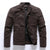 Männers faux-leder motorradjacke – stylische freizeitmode mit besonderen details