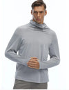 Leichtgewichtiger uv-schutz hoodie für männer - langarm upf 50+ für outdoor-aktivitäten