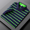 Männlicher gestreifter polo-shirt - vielseitiges lässiges sommeroberteil für den täglichen stil