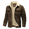 Männer cordjacke mit sherpa-futter - warme winterjacke für lässige anlässe
