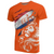 Männer t-shirt mit löwen-graphic in orange – lässiges design