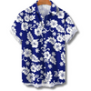 Blumenmuster kurzarmhemd - vielseitiges casual shirt für männer