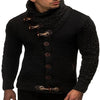 Männers kabelstrick cardigan - stylische freizeitmode mit holzknebeln