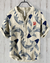 Männer casual shirt mit vintage koi-fisch design - künstlerisches kurzarmoberteil für den alltag