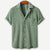 Männershirt aus weichem waffelstrick – kurzarm button-up für den alltag