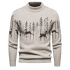 Winter-pulli mit rentier-motiv - gestrickter pullover für kalte wintertage