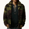 Männers grüne strickcardigan - stylisches camouflage-design für lässige anlässe und gemütliche abende