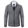 Männers zip-up cardigan – schicke strickmode für lässige anlässe - strukturierte optik aus hochwertigem stoff