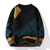 Männer casual sweater mit stylischem geometrischem design - warme strickmode für den alltag