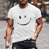 Männer vintage grafik t-shirt - retro smiley druck rundhals tee