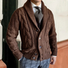 Männers kabelstrickcardigan für lässige und elegante outfits