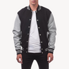 Männlicher varsity-style baseballjacke - modisches freizeitoutfit mit angenehmem schnitt