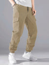 Herren cargo-hosen langlebige utility-jogger in marineblau für lässige outfits - multifunktionales taschen-design, angenehme passform