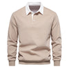 Männer polo-hals sweatshirt – vielseitiger langarm pullover aus hochwertiger baumwolle