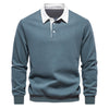 Männer polo-hals sweatshirt – vielseitiger langarm pullover aus hochwertiger baumwolle