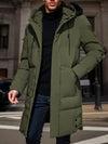 Männer mid-length padded parkajacke - warme und trendige oberbekleidung