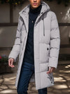 Männer mid-length padded parkajacke - warme und trendige oberbekleidung
