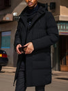 Männer mid-length padded parkajacke - warme und trendige oberbekleidung