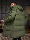 Männer mid-length padded parkajacke - warme und trendige oberbekleidung