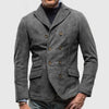 Männers doppelt-knopfiger wildleder blazer - eleganter vielseitiger jacke für büro und freizeit