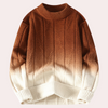 Männer rippenstrick freizeit pullover - modischer farbverlauf pulli für stylishe männer