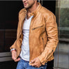 Leder-bikerjacke – klassischi zip-up herrenjacke