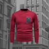 Männerstrickpullover mit praktischem pocket - stylische freizeitmode für jeden anlass