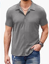 Männershirt mit kurzen ärmeln - leichtes outfit für lässige sommertage