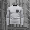 Männerstrickpullover mit praktischem pocket - stylische freizeitmode für jeden anlass