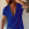 Männers v-neck t-shirt - atmungsaktives baumwoll-casual wear für den alltag