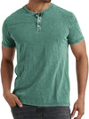Männer denim henley t-shirt – lässiger freizeitstyle für jeden tag