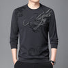 Männershirt mit drachenprint – trendiges langarm-tee für den casual-look