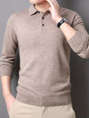 Männers polo-shirt aus leichtem strick – lässiges strickoberteil für den alltag