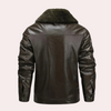 Ä männer-fauxlederjacke für warmi wintertage - plüschig gefüttert für lässige outfits