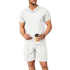 Männer freizeit-polo kombination - modisches kurzarm-shirt und shorts für den alltag