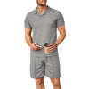 Männer freizeit-polo kombination - modisches kurzarm-shirt und shorts für den alltag