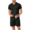Männer freizeit-polo kombination - modisches kurzarm-shirt und shorts für den alltag
