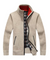 Männerstrickjacke für elegante winter-layering - zip-up jumper mit kariertem futter