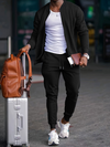 2-teiliges männer tracksuit - leichtes reiseoutfit mit stylischer jacke und hose für freizeit