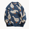 Männersweater mit lustigem gansdesign - trendige strickmode für jeden tag