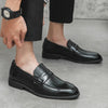 Herren elegante leder slipper - stilvoll für büro & abendanlässe