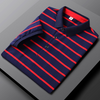 Männlicher gestreifter polo-shirt - vielseitiges lässiges sommeroberteil für den täglichen stil