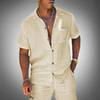 2-teilige herren leinen sommergarnitur - klassischer casual-look für warme tage