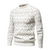 Männer strickpullover mit modernem geometrischen muster – weiche und kuschelige winterstrickmode für den alltag