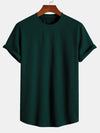 Männers muscle-fit ribbed t-shirt - leichtes freizeitoberteil für den alltag