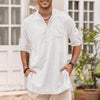 Leinen-baumwolle gemütlich shirt - stylisches casual-hemd für männer