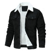 Männer cordjacke mit sherpa-futter - warme winterjacke für lässige anlässe