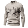 Winter-pulli mit rentier-motiv - gestrickter pullover für kalte wintertage